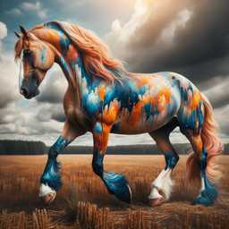 a horse, spray paint art generated by DALL·E 2